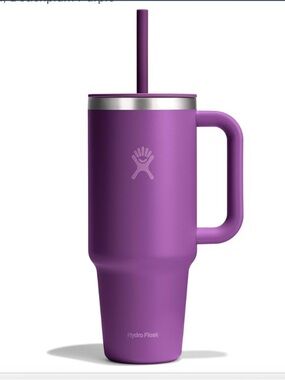 Hydro flask 40 oz all around stainless steel tumbler beachplum purple